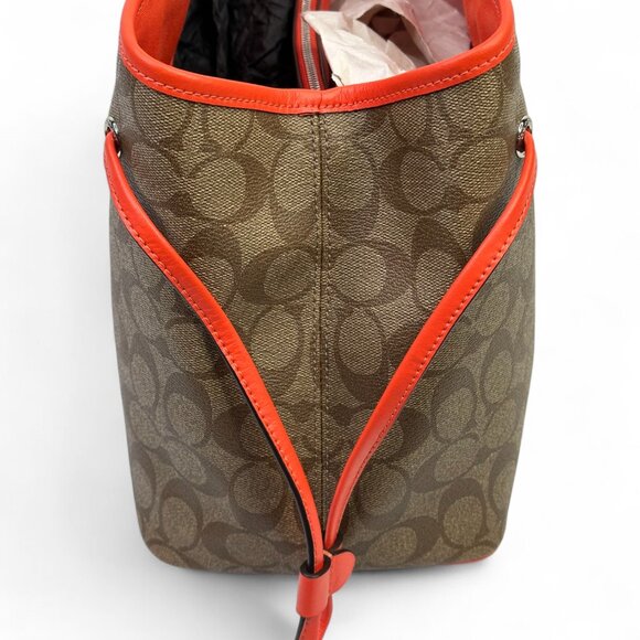 Coach Signature Coated Canvas Drawstring Carryall Bag - Picture 8 of 16